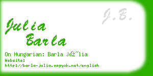 julia barla business card